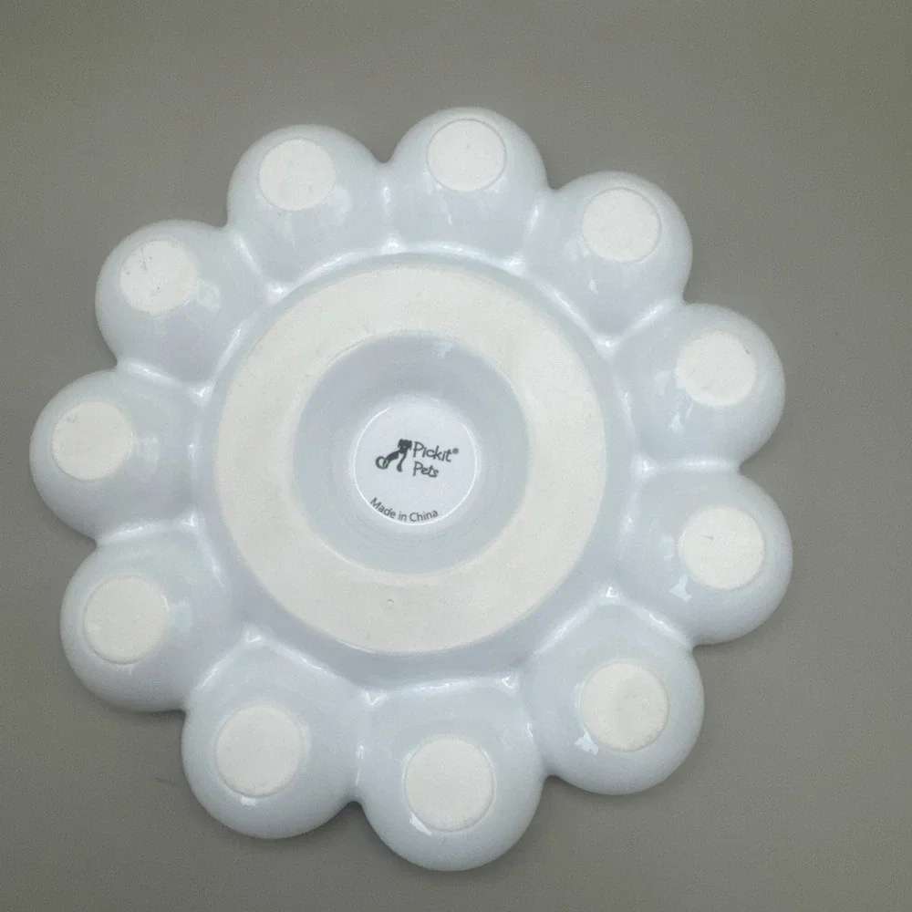 Daisy Ceramic Deviled Egg Platter Center for Dips Garnish Easter Teatime Spring